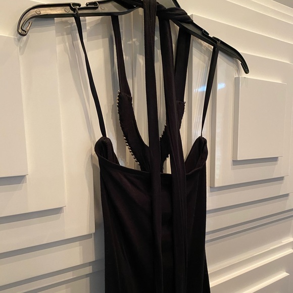 Sky Rhinestone Embellished Black Mini Dress XS - Picture 5 of 6